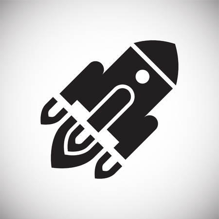 Rocket icon on white background for graphic and web design, Modern simple vector sign. Internet concept. Trendy symbol for website design web button or mobile appのイラスト素材