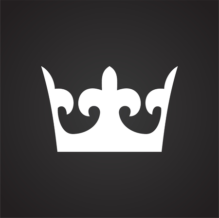 Crown set on black background for graphic and web design, Modern simple vector sign. Internet concept. Trendy symbol for website design web button or mobile appのイラスト素材
