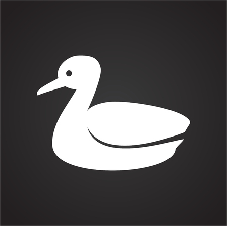 Bird icons set on black background for graphic and web design, Modern simple vector sign. Internet concept. Trendy symbol for website design web button or mobile appのイラスト素材