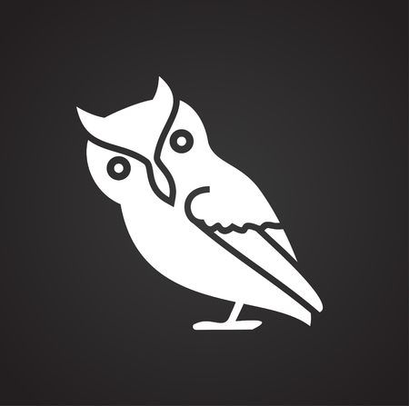 Bird icons set on black background for graphic and web design, Modern simple vector sign. Internet concept. Trendy symbol for website design web button or mobile appの写真素材