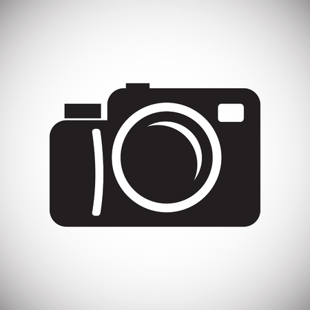 Photo camera icon set on white background for graphic and web design, Modern simple vector sign. Internet concept. Trendy symbol for website design web button or mobile appのイラスト素材