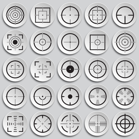 Target icon set on plates background for graphic and web design, Modern simple vector sign. Internet concept. Trendy symbol for website design web button or mobile appのイラスト素材