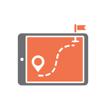 Navigation device icon on white background for graphic and web design, Modern simple vector sign. Internet concept. Trendy symbol for website design web button or mobile appのイラスト素材