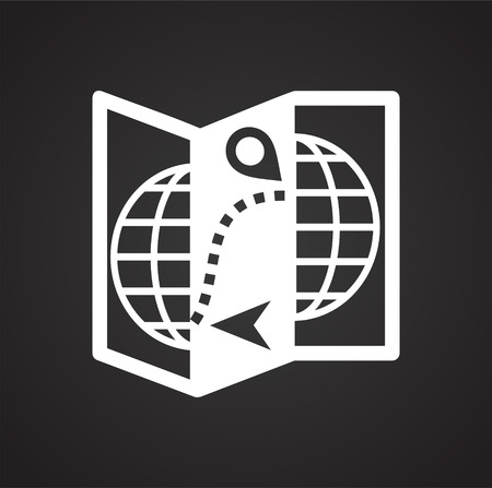 Navigation icon on black background for graphic and web design, Modern simple vector sign. Internet concept. Trendy symbol for website design web button or mobile appのイラスト素材