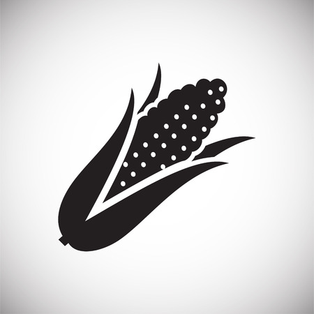 Corn icon on white background for graphic and web design, Modern simple vector sign. Internet concept. Trendy symbol for website design web button or mobile appの写真素材