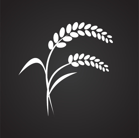 Cereal icon on black background for graphic and web design, Modern simple vector sign. Internet concept. Trendy symbol for website design web button or mobile appの写真素材