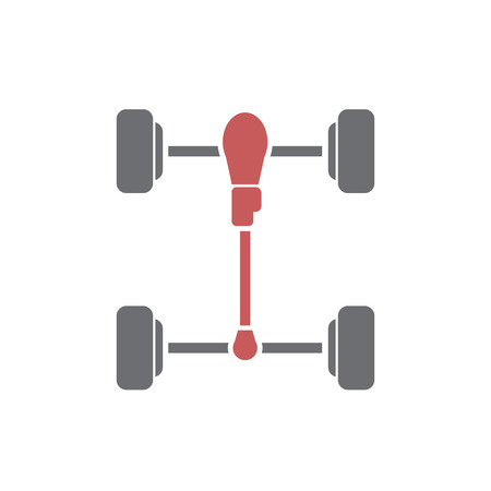 Car wheels base icon on white background for graphic and web design, Modern simple vector sign. Internet concept. Trendy symbol for website design web button or mobile appのイラスト素材