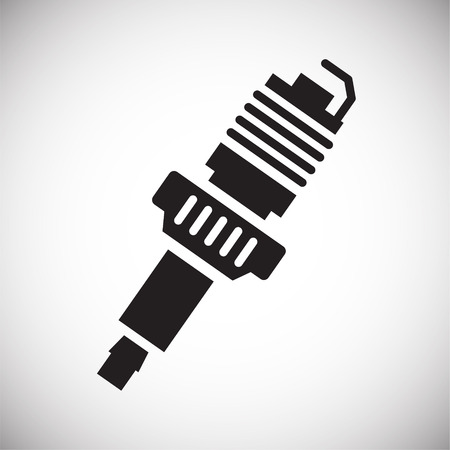 Car spark plug icon on white background for graphic and web design, Modern simple vector sign. Internet concept. Trendy symbol for website design web button or mobile appのイラスト素材