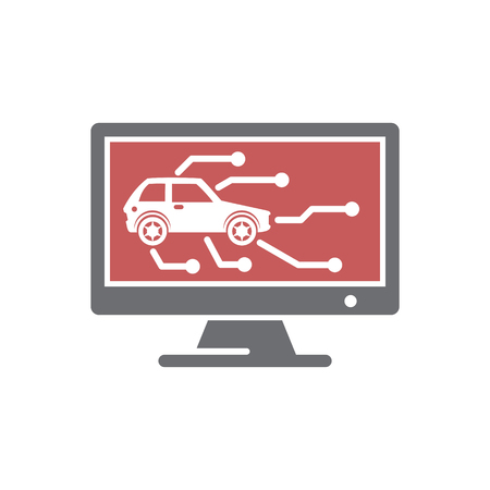 Car service icon on white background for graphic and web design, Modern simple vector sign. Internet concept. Trendy symbol for website design web button or mobile appのイラスト素材