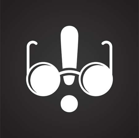 Blindness icon on black background for graphic and web design, Modern simple vector sign. Internet concept. Trendy symbol for website design web button or mobile appの写真素材