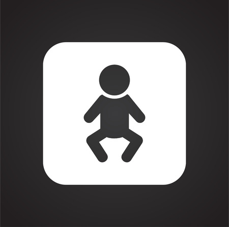 Restroom swaddle icon on black background for graphic and web design, Modern simple vector sign. Internet concept. Trendy symbol for website design web button or mobile appの写真素材