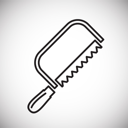 Tool saw line icon on white background for graphic and web design, Modern simple vector sign. Internet concept. Trendy symbol for website design web button or mobile appの写真素材