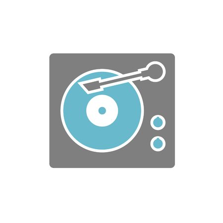Vinyl turntable icon on white background for graphic and web design, Modern simple vector sign. Internet concept. Trendy symbol for website design web button or mobile appのイラスト素材