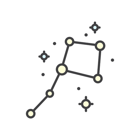 Constellation color icon on white background for graphic and web design, Modern simple vector sign. Internet concept. Trendy symbol for website design web button or mobile appのイラスト素材