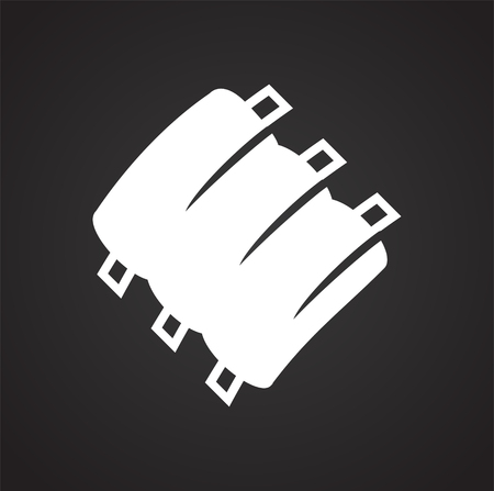 Meat icons set on color squres background for graphic and web design, Modern simple vector sign. Internet concept. Trendy symbol for website design web button or mobile appのイラスト素材