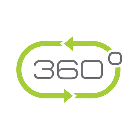 Virtual reality 360 icon on white background for graphic and web design, Modern simple vector sign. Internet concept. Trendy symbol for website design web button or mobile appのイラスト素材