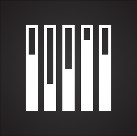 Equalizer icons on black background for graphic and web design, Modern simple vector sign. Internet concept. Trendy symbol for website design web button or mobile appのイラスト素材