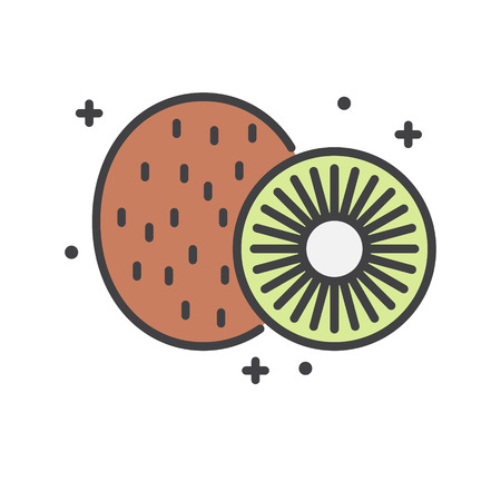 Kiwi icon on white background for graphic and web design, Modern simple vector sign. Internet concept. Trendy symbol for website design web button or mobile appの写真素材