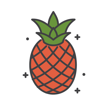 Pineapple icon on white background for graphic and web design, Modern simple vector sign. Internet concept. Trendy symbol for website design web button or mobile appの写真素材