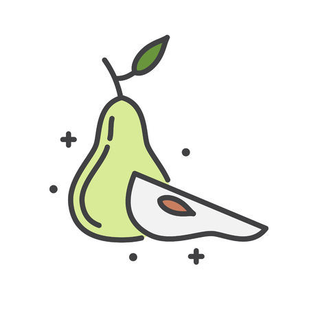Pear line icon on white background for graphic and web design, Modern simple vector sign. Internet concept. Trendy symbol for website design web button or mobile appの写真素材