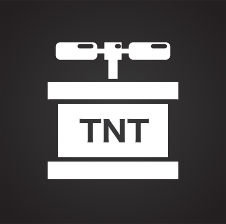 Explosive bomb icon on color circles white background for graphic and web design, Modern simple vector sign. Internet concept. Trendy symbol for website design web button or mobile appのイラスト素材