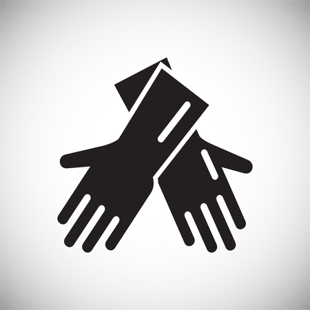 Cleaning gloves icon on white background for graphic and web design, Modern simple vector sign. Internet concept. Trendy symbol for website design web button or mobile appのイラスト素材