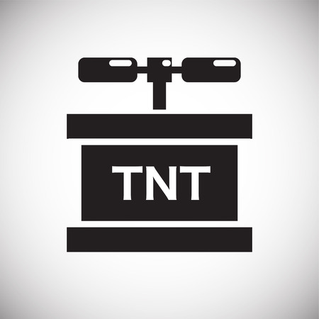 Explosive bomb icon on color circles white background for graphic and web design, Modern simple vector sign. Internet concept. Trendy symbol for website design web button or mobile appのイラスト素材