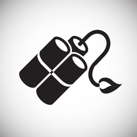 Explosive bomb icon on color circles white background for graphic and web design, Modern simple vector sign. Internet concept. Trendy symbol for website design web button or mobile appのイラスト素材