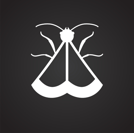 Pest icon on black background for graphic and web design, Modern simple vector sign. Internet concept. Trendy symbol for website design web button or mobile appの写真素材