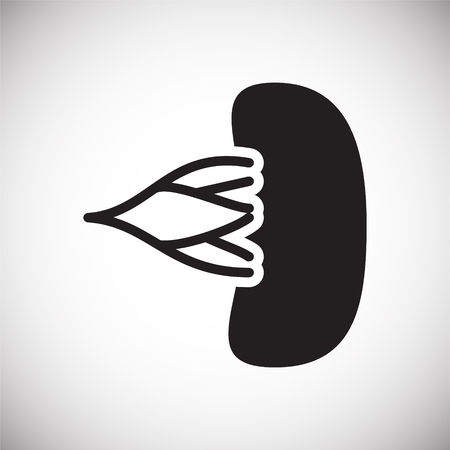 Kidneys icon on white background for graphic and web design, Modern simple vector sign. Internet concept. Trendy symbol for website design web button or mobile appのイラスト素材