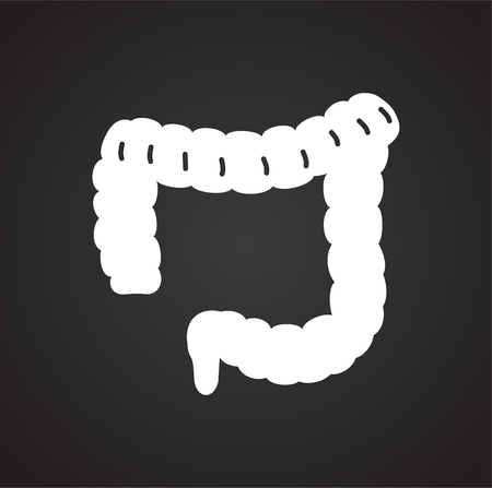 Guts icon on black background for graphic and web design, Modern simple vector sign. Internet concept. Trendy symbol for website design web button or mobile appの写真素材