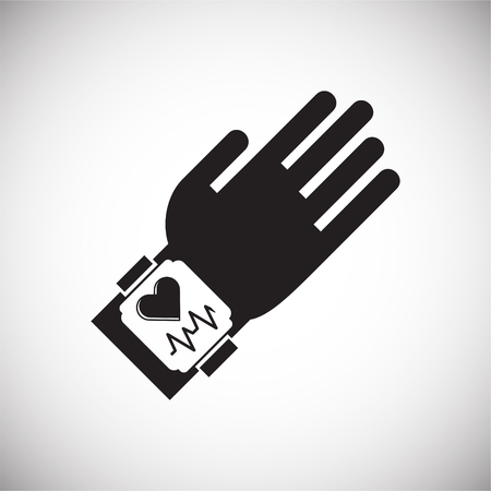 Heart rate app icon on white background for graphic and web design, Modern simple vector sign. Internet concept. Trendy symbol for website design web button or mobile appの写真素材