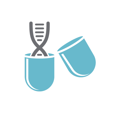 DNA innovations icon on white background for graphic and web design, Modern simple vector sign. Internet concept. Trendy symbol for website design web button or mobile appの写真素材