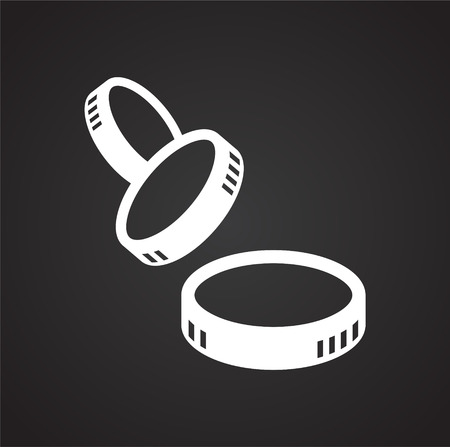 Coin icons set on white background for graphic and web design, Modern simple vector sign. Internet concept. Trendy symbol for website design web button or mobile appのイラスト素材