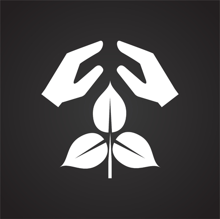 Grow icon on black background for graphic and web design, Modern simple vector sign. Internet concept. Trendy symbol for website design web button or mobile appのイラスト素材