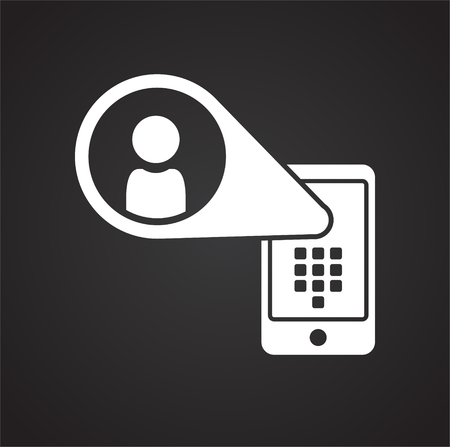 Augmented reality icon on black background for graphic and web design, Modern simple vector sign. Internet concept. Trendy symbol for website design web button or mobile appの写真素材