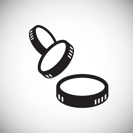 Coin icons set on white background for graphic and web design, Modern simple vector sign. Internet concept. Trendy symbol for website design web button or mobile appの写真素材