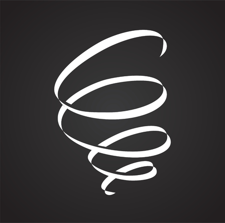 Wind icon on black background for graphic and web design, Modern simple vector sign. Internet concept. Trendy symbol for website design web button or mobile appの写真素材