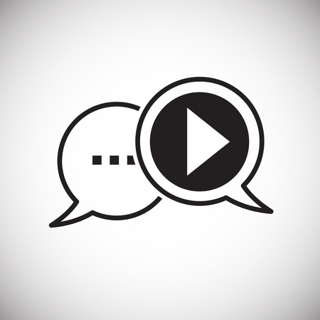 Video blogging icon on white background for graphic and web design, Modern simple vector sign. Internet concept. Trendy symbol for website design web button or mobile appのイラスト素材