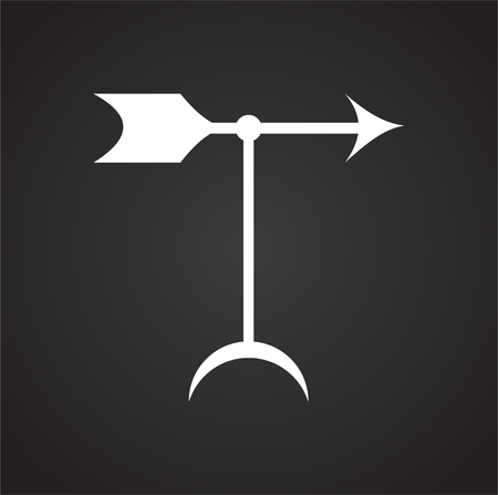 Wind icon on black background for graphic and web design, Modern simple vector sign. Internet concept. Trendy symbol for website design web button or mobile appのイラスト素材