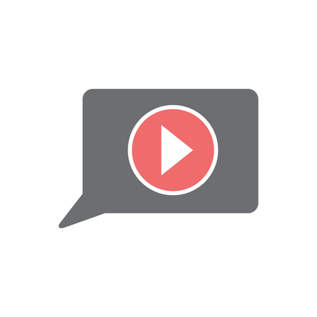 Video blogging icon on white background for graphic and web design, Modern simple vector sign. Internet concept. Trendy symbol for website design web button or mobile appのイラスト素材
