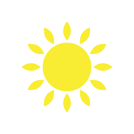 Sun icon on white background for graphic and web design, Modern simple vector sign. Internet concept. Trendy symbol for website design web button or mobile appのイラスト素材