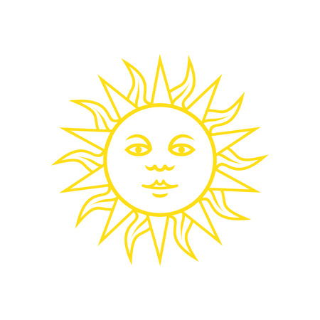 Sun icon on white background for graphic and web design, Modern simple vector sign. Internet concept. Trendy symbol for website design web button or mobile appのイラスト素材