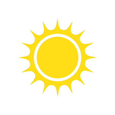 Sun icon on white background for graphic and web design, Modern simple vector sign. Internet concept. Trendy symbol for website design web button or mobile appの写真素材