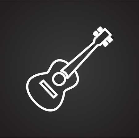 Guitar line icon for graphic and web design, Modern simple vector sign. Internet concept. Trendy symbol for website design web button or mobile app.の写真素材
