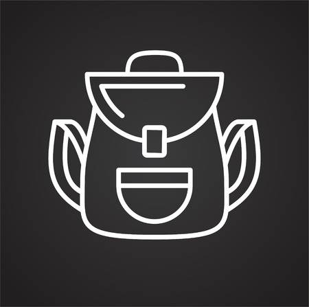 Backpack line icon for graphic and web design, Modern simple vector sign. Internet concept. Trendy symbol for website design web button or mobile app.のイラスト素材