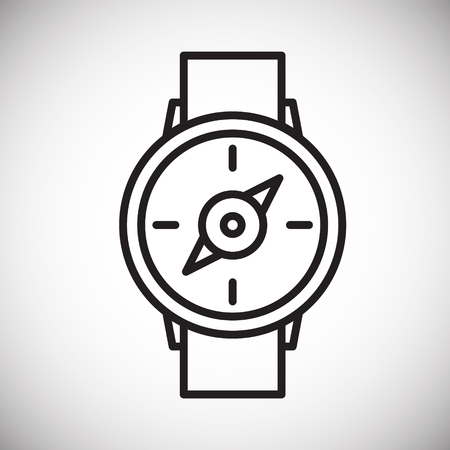 Compass line icon for graphic and web design, Modern simple vector sign. Internet concept. Trendy symbol for website design web button or mobile app.のイラスト素材