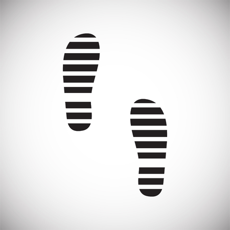 Footprint icon on white background for graphic and web design. Simple vector sign. Internet concept symbol for website button or mobile app.の写真素材