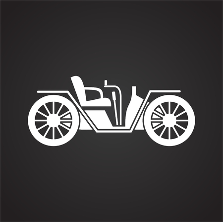 Car icon on background for graphic and web design. Simple vector sign. Internet concept symbol for website button or mobile app.のイラスト素材