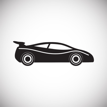 Car icon on background for graphic and web design. Simple vector sign. Internet concept symbol for website button or mobile app.のイラスト素材